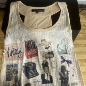 b. Bella sequin razorback top